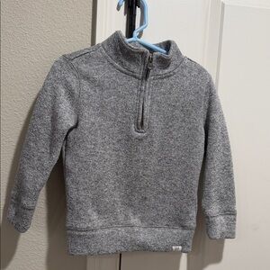 GAP Kids' Heather Gray Half-Zip Sweater